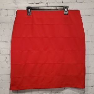 Alfani red stretchy pencil skirt